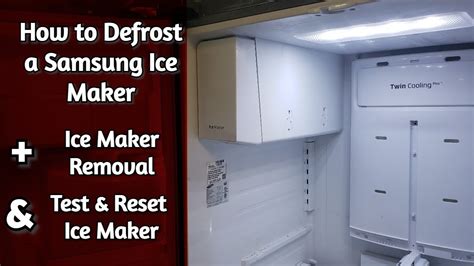 voltage) fan which is above the evaporator in the back of the <b>ice</b> room on some models. . How to defrost samsung ice maker